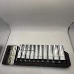 Pittsburgh 67877- 10 Pc 1/2 In. Drive Sae High Visibility Deep Socket, 6pt. Fixed Price $16.00.