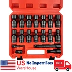 18pcs 1/2 Drive Impact Swivel Socket Set Metric 6 Point Wobble 10-24mm Cr-mo. Fixed Price $82.99.
