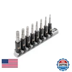 Tekton 3/8 Inch Drive Triple Square Impact Bit Socket Set Rail 8-piece M4-m12. Fixed Price $63.45.