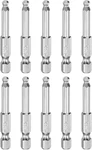 Harfington 10pcs Ball End Hex Screwdriver Bit H4 (4mm) Head 1/4" Shank 50mm. Fixed Price $15.99.