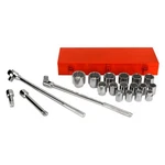 3/4" Drive 12-point Sae Ratchet & Socket Set Wit Metal Case, 21 Pieces. Fixed Price $183.07.