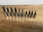 Snap-on & Mac 1/4" 3/8" Drive 10-piece Torx Socket Set. Fixed Price $124.99.