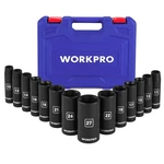 Workpro 14-piece 1/2 Drive Deep Impact Socket Set, 6-point S. Fixed Price $70.60.