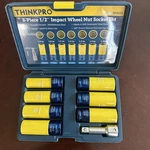 Thinkpro Tp3055 Lug Nut Impact Deep Socket 8 Pc Thin Wall 1/2 Dr With Hard Case. Fixed Price $42.99.