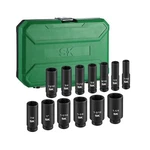 Sk 1/2" Drive Impact Socket Set, Deep Sae Sockets, 13-piece 7/16" To 1-1/4", .... Fixed Price $156.28.