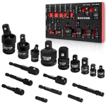 Dakcos 17 Pieces Impact Socket Adapter Set, Includes Reducer, Universal Joint.... Fixed Price $55.47.