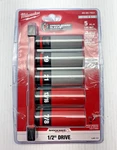 Milwaukee Shockwave Impact 5 Piece 1/2 Drive Lug Nut Socket Set 49-66-7831. Fixed Price $54.99.