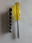 Wright 1/4" 2441 Socket Driver Spinner Handle + 4 & 3 Penncraft Sockets. Fixed Price $15.45.