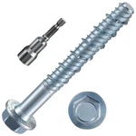 Wensilon 3/8" X 3" Zinc Plated Large Diameter Concrete Screw Actual Thickness.... Fixed Price $19.86.