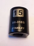 Stanley 15 Mm X 3/8" Standard Socket 86-310b Black Chrome Free Usa Shipping. Fixed Price $9.96.