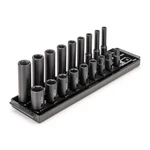 Tekton 3/8 Inch Drive 6-point Impact Socket Set Rails And Tray 18-piece. Fixed Price $152.62.