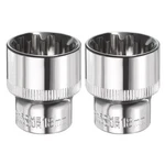 2pcs 12 Points Socket 3/8" Drive 18mm Metric Shallow Impact. Fixed Price $12.74.