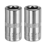 2pcs E-torx Socket 1/4" Drive E10 External Torx Deep 1" Star Sockets. Fixed Price $7.87.