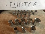 Choice - Proto Socket 5208 Through 5232 (1/4" 1") 6 Pt / 12. Fixed Price $7.99.