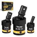 Tolesa Swivel Socket Set, Impact Universal Joint-socket 1/4&3/8&1/2" Dr.. Fixed Price $31.18.
