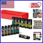 Kirxst 13-piece 3/8" Drive Deep Impact Socket Set (7-19mm) - Durable & Efficient. Fixed Price $41.79.