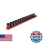 Tekton 1/4 Inch Drive Shallow 6-point Impact Socket Set With Rail, 16-piece (4-1. Fixed Price $84.08.