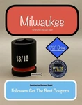 Milwaukee 49-66-6207 13/16" In. Shockwave Impact Duty 1/2" Drive Socket Shallow. Fixed Price $11.49.