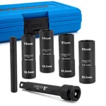Neiko 02290b Lug Nut Socket Set, 1/2 Impact 6 Piece, Half Size Black. Fixed Price $51.41.