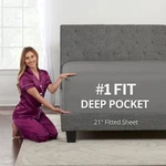 Twin Xl Deep Pocket Fitted Sheet 17 - 21 Inch + Extra. Fixed Price $24.50.
