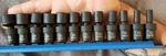 Gearwrench 84905 - 12 Piece 1/4" Drive 6 Pt Standard Universal Impact Metric Set. Fixed Price $71.99.