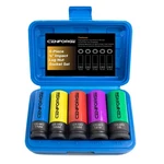 Cenforge 1/2" Drive Lug Nut Socket Set, Metric 17 19 21 Mm & Sae 13/16 7/8 In.... Fixed Price $34.92.