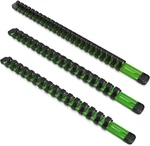 Aluminum Socket Organizer, 3pc Set - Green Holder Kit 1/2-inch, 3/8-inch,. Fixed Price $79.74.