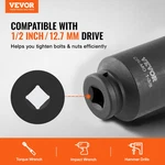 Vevor 8-piece 1/2" Drive Axle Nut Impact Socket Set Metric Deep. Fixed Price $54.99.