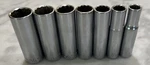 Craftsman Sockets -vv- 3/8 Drive 12 Point Sae Deep 3/8-3/4 43301-43317 Set 7. Fixed Price $20.00.
