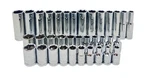 Ryobi 35pc 1/4 Drive, 6 Point, Sae & Metric Shallow And Deep Socket Chrome. Fixed Price $42.99.