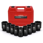 Casoman 1-inch Drive Spindle Axle Nut Impact Socket 9 Pcs (25.4 Mm - 50.8 Mm). Fixed Price $117.99.