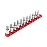 Tekton Shb91107 3/8" Drive Hex Bit Socket Set With Rail, 11-piece. Fixed Price $45.99.