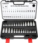 Tommars 32-pc Master Allen Hex Bit Socket Set, Sae & 32 Pcs Metric. Fixed Price $55.02.
