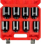 Wett 1/2" Drive Deep Large Impact Socket Set, 8-piece Spindle Axle Nut Soc. Fixed Price $64.86.