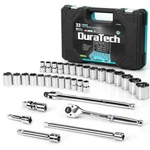 Duratech 1/2 Inch Drive Socket Set 33 Piece Metric/sae Sockets Ratchet. Fixed Price $47.75.