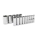 1/2 In. Drive 6-point Deep Sae Socket Set (14-piece). Fixed Price $88.99.