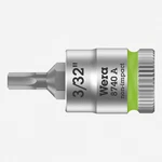 Wera 003381 8740 A 1/4" Drive Zyklop Hex-plus Bit Socket, 3/32". Fixed Price $23.79.