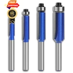 Benesoon 4pcs Flush Trim Router Bit Set 1/4 Inch 1/4''+5/16''+3/8''+1/2''. Fixed Price $32.99.