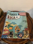 Gertmenian Educational Usa Map Area Rug 72 X 48" Non-slip Kids Teen Polyester. Fixed Price $84.99.