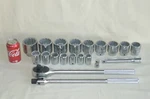 Proto - Made In Usa 20 Piece 3/4" Drive Sae Prof Socket Set, 12 Pt. Satin. Fixed Price $500.00.