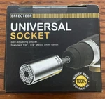 Effecteer Universal Socket Self-adjusting Fit 1/4"-3/4" Metric 7-19mm Nib. Fixed Price $9.87.