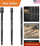 Bates- Impact Socket Adapter Set, 3 Pcs, 6-inch, 1/4", 3/8" And 1/2", Drill S.... Fixed Price $9.99.