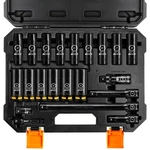 Boen Pro 1/2" Drive Metric Deep Impact Socket Set, 21-piece Cr-mo &cr-v Steel.... Fixed Price $68.81.