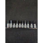 Klutch 10 Piece Sae Hex Bit Socket Set Drive Cr-v Steel With Rail. Fixed Price $31.52.