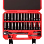 Sonigeko 30-pc 1/2" Dr Impact Socket Set Sae/metric Cr-v Steel 3/8"-1" 10-24mm E. Fixed Price $59.80.