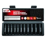 Epauto 1/2 Inch Drive Metric Deep Impact Socket Set 11pc Cr-v Steel Black. Fixed Price $52.99.