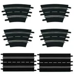 Carrera Evolution Digital Extension Set 2 Standard Straights, 4 Curve Slot Car. Fixed Price $47.81.
