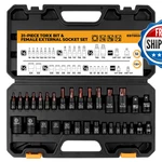 Elead 31-piece Torx Bit Socket Set 14 Star Bits T8-t70 13 E-torx Sockets E4-e24. Fixed Price $35.97.