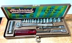 Vintage Herbrand 19 Pc Sae Socket Set 1/4 & 3/8 Drive. Fixed Price $27.97.