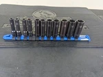#aw461 Matco Tools 1/4" Drive Metric Deep 6 Pt Impact Socket Set Sadpma12r. Fixed Price $189.95.